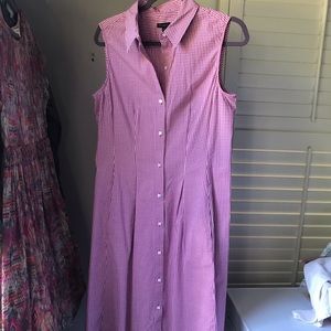 Talbots Gingham Sleeveless Shirtdress